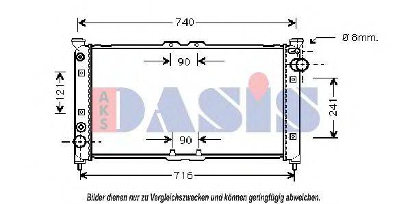 Радиатор, охлаждение двигателя AKS DASIS 110016N