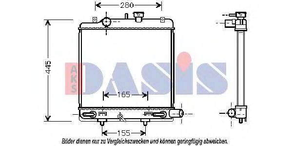 Радиатор, охлаждение двигателя AKS DASIS 110019N