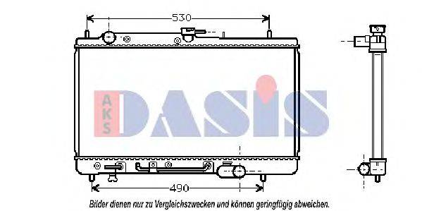 Радиатор, охлаждение двигателя AKS DASIS MZ2091