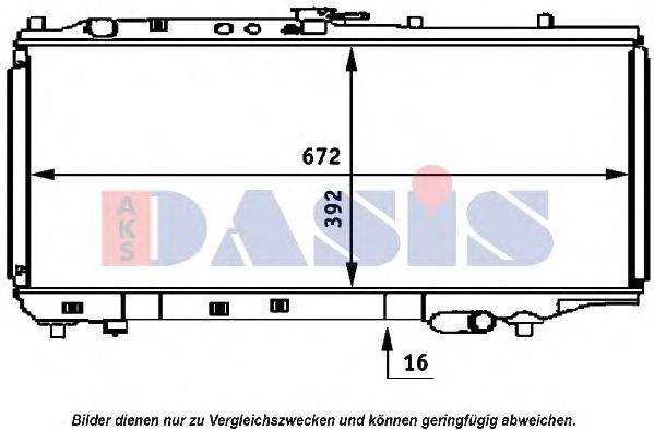 Радиатор, охлаждение двигателя AKS DASIS 110052N