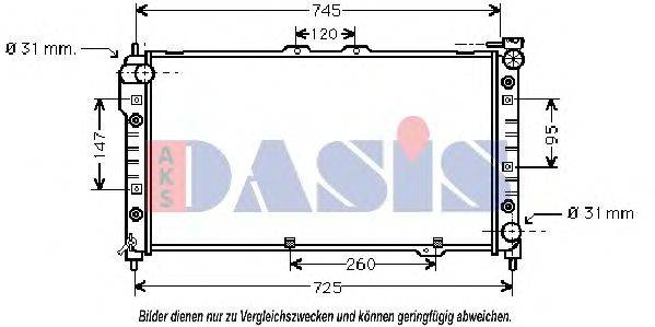 Радиатор, охлаждение двигателя AKS DASIS 110230N