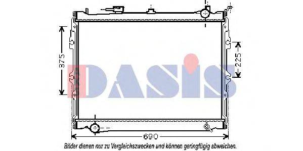 Радиатор, охлаждение двигателя AKS DASIS 110920N