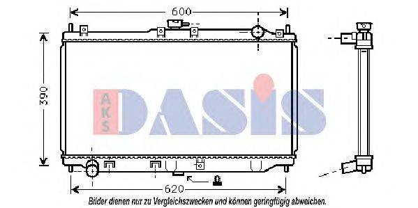 Радиатор, охлаждение двигателя AKS DASIS 111290N