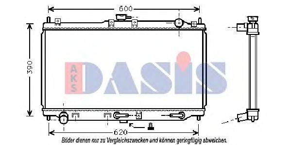 Радиатор, охлаждение двигателя AKS DASIS 25665