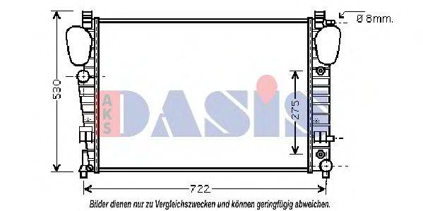 Радиатор, охлаждение двигателя AKS DASIS 120006N