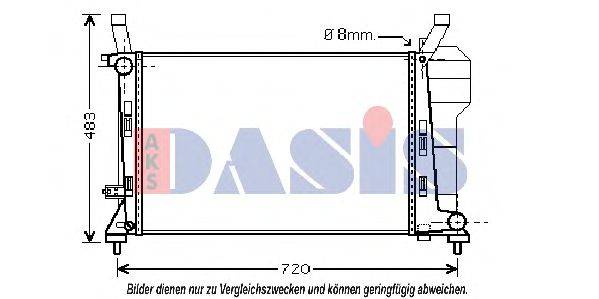 Радиатор, охлаждение двигателя AKS DASIS 120076N