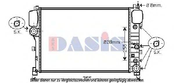 Радиатор, охлаждение двигателя AKS DASIS MS2469