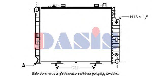 Радиатор, охлаждение двигателя AKS DASIS 120580N