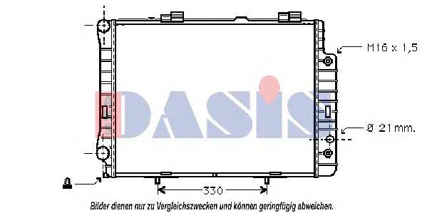 Радиатор, охлаждение двигателя AKS DASIS 121090N