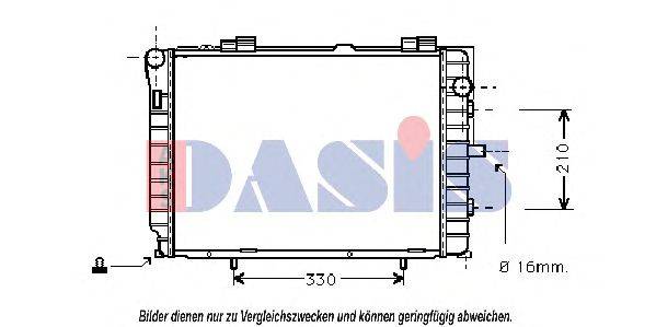 Радиатор, охлаждение двигателя AKS DASIS 50252