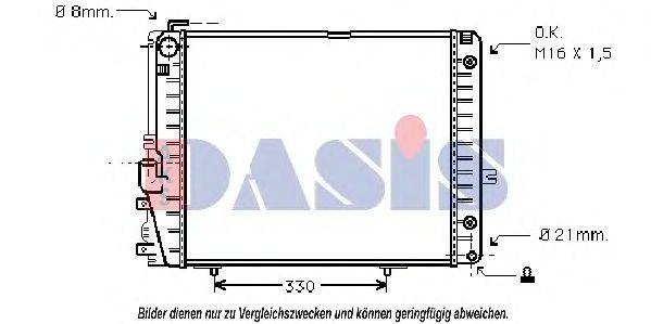 Радиатор, охлаждение двигателя AKS DASIS 121650N