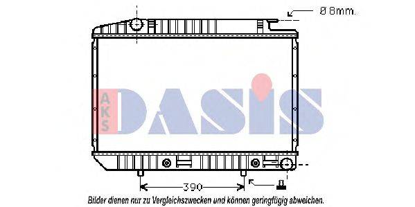 Радиатор, охлаждение двигателя AKS DASIS 121670N