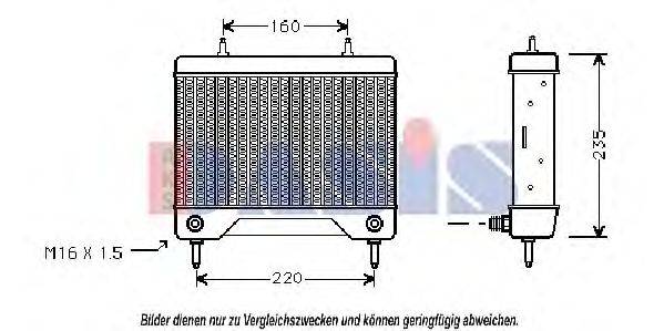 масляный радиатор, двигательное масло AKS DASIS 126180N