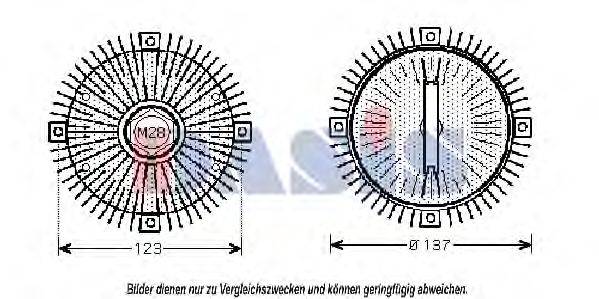 Сцепление, вентилятор радиатора AKS DASIS 128270N
