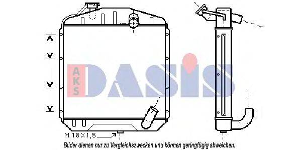 Радиатор, охлаждение двигателя AKS DASIS 130009N