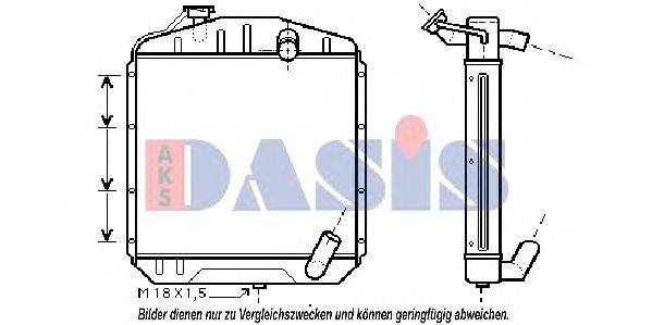 Радиатор, охлаждение двигателя AKS DASIS ME2134