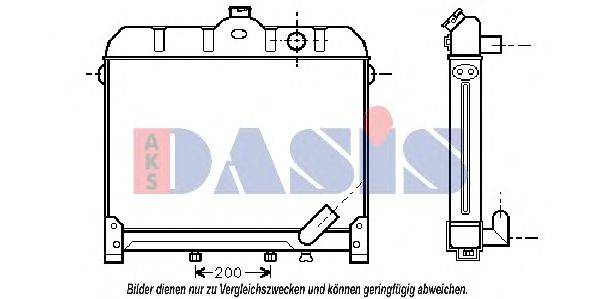 Радиатор, охлаждение двигателя AKS DASIS MS2204
