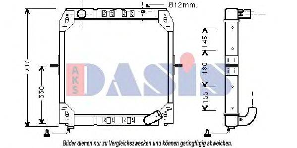 Радиатор, охлаждение двигателя AKS DASIS ME2159