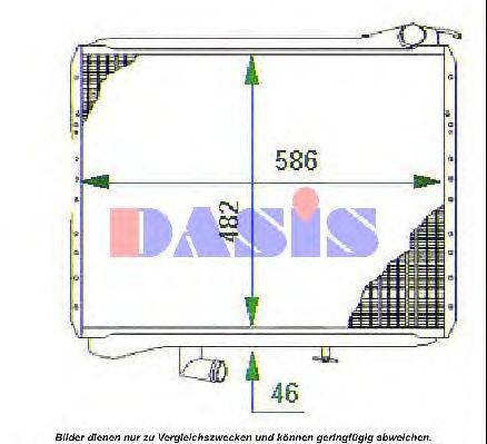 Радиатор, охлаждение двигателя AKS DASIS 131680N