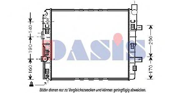 Радиатор, охлаждение двигателя AKS DASIS 132420N