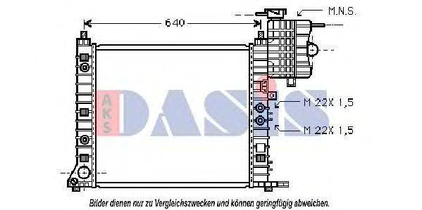 Радиатор, охлаждение двигателя AKS DASIS 53821