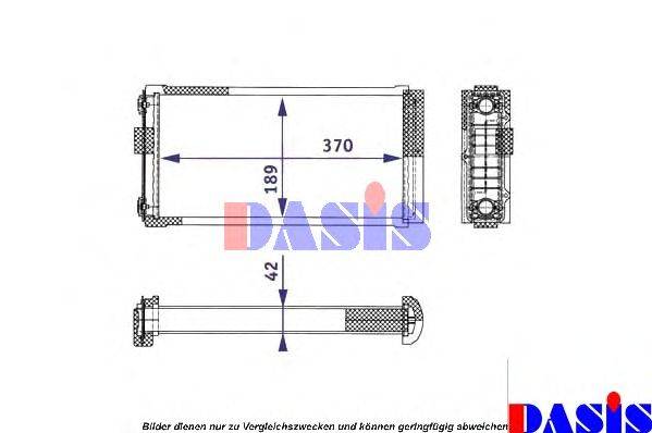 Теплообменник, отопление салона AKS DASIS 139810N