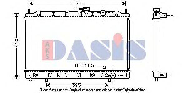 Радиатор, охлаждение двигателя AKS DASIS 28151