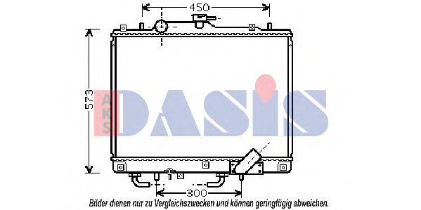 Радиатор, охлаждение двигателя AKS DASIS 140012N