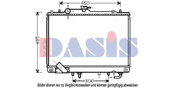Радиатор, охлаждение двигателя AKS DASIS 140018N