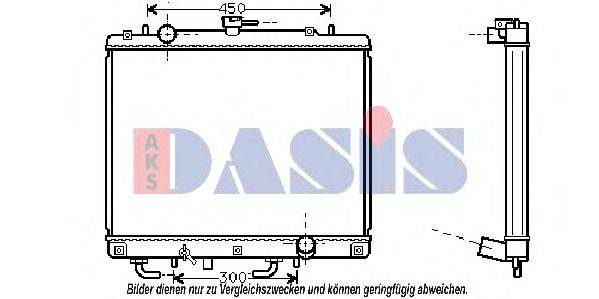 Радиатор, охлаждение двигателя AKS DASIS MT2160