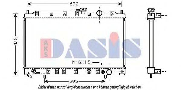 Радиатор, охлаждение двигателя AKS DASIS 28148