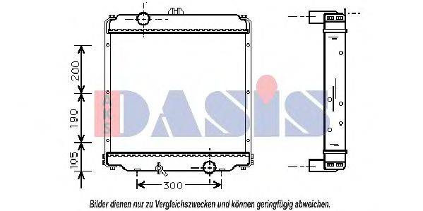 Радиатор, охлаждение двигателя AKS DASIS 2163001