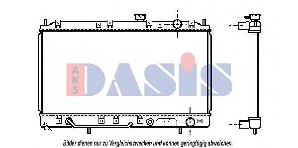 Радиатор, охлаждение двигателя AKS DASIS MT2143