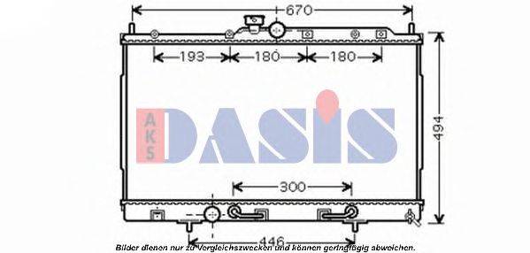 Радиатор, охлаждение двигателя AKS DASIS 28192