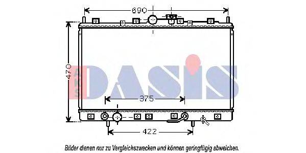 Радиатор, охлаждение двигателя AKS DASIS 140095N