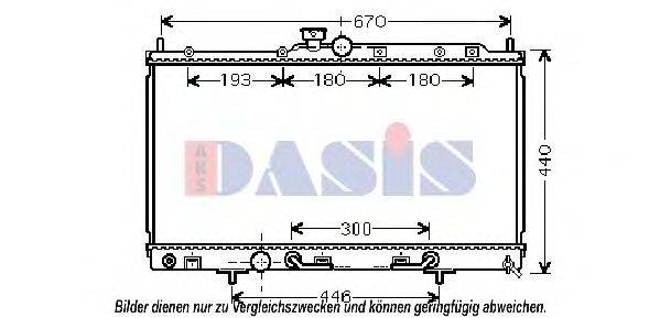 Радиатор, охлаждение двигателя AKS DASIS MT2214