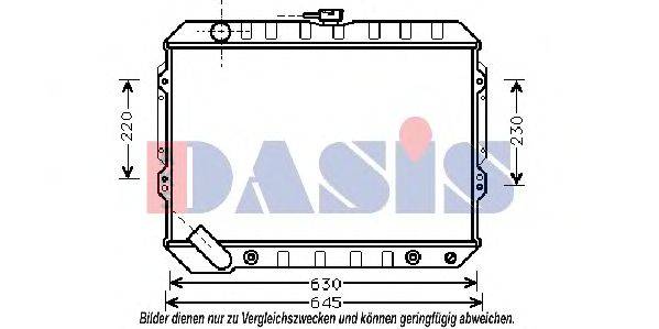 Радиатор, охлаждение двигателя AKS DASIS 141110N