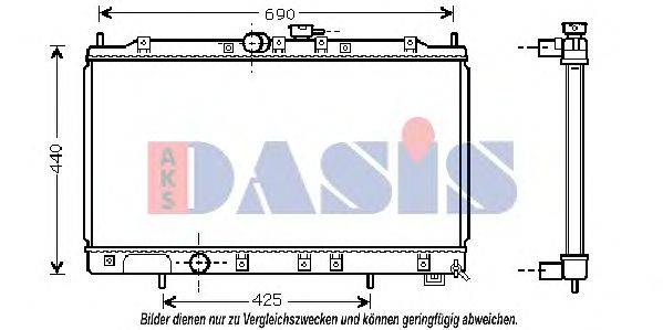 Радиатор, охлаждение двигателя AKS DASIS 141340N