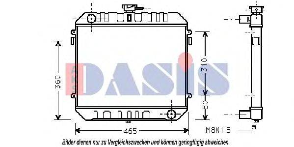 Радиатор, охлаждение двигателя AKS DASIS 13012