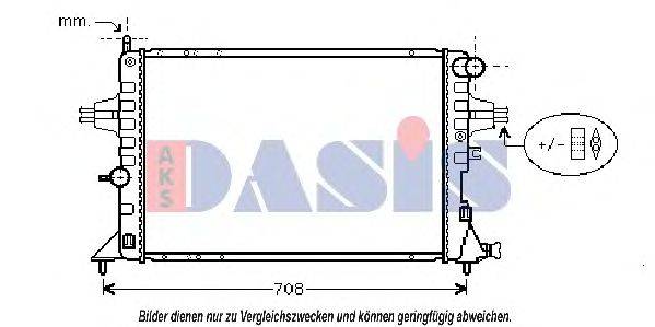 Радиатор, охлаждение двигателя AKS DASIS 13902