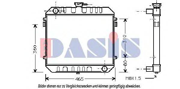 Радиатор, охлаждение двигателя AKS DASIS 150048N