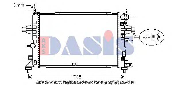 Радиатор, охлаждение двигателя AKS DASIS OL2381