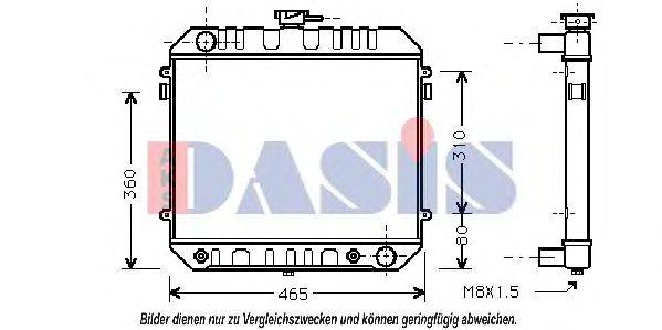 Радиатор, охлаждение двигателя AKS DASIS 13119