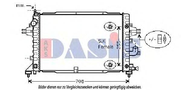 Радиатор, охлаждение двигателя AKS DASIS OL2467