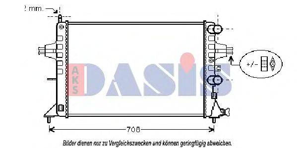 Радиатор, охлаждение двигателя AKS DASIS 945653