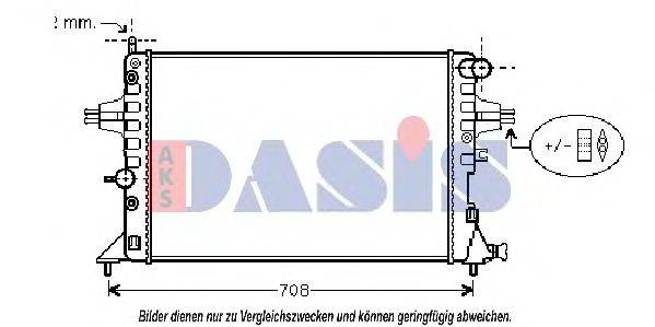 Радиатор, охлаждение двигателя AKS DASIS OL2254