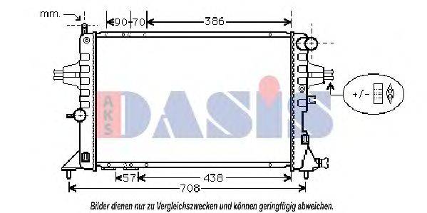 Радиатор, охлаждение двигателя AKS DASIS 945654
