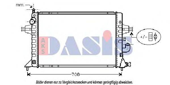 Радиатор, охлаждение двигателя AKS DASIS 13209
