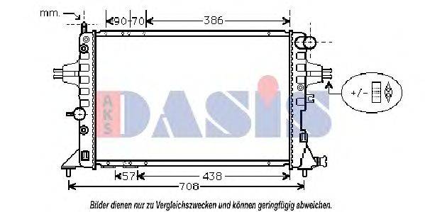 Радиатор, охлаждение двигателя AKS DASIS 151990N