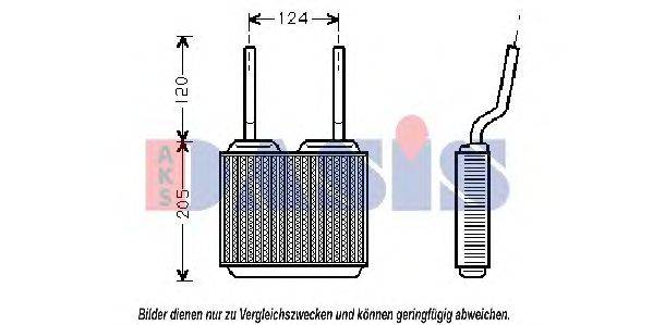 Теплообменник, отопление салона AKS DASIS 6116